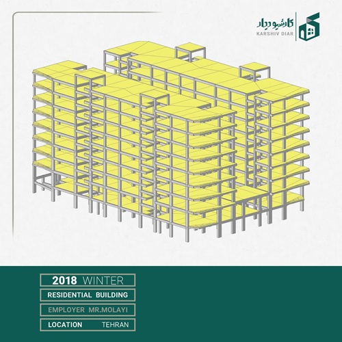 طراحی سازه نمای ویلا - آتلیه کارشیو دیار