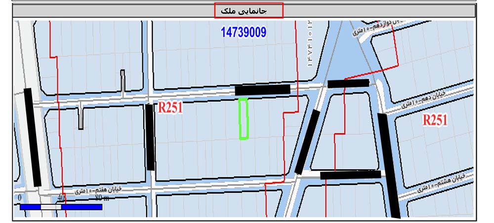 جانمایی ملک در دستور نقشه